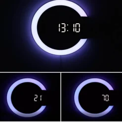 Comfort u0026 Style Beleuchtung-LED Wall Clock - Stylish Ring Lamp Design
