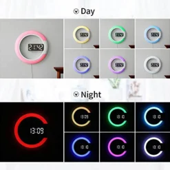 Comfort u0026 Style Beleuchtung-LED Wall Clock - Stylish Ring Lamp Design