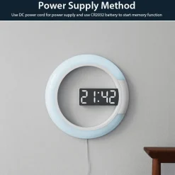 Comfort u0026 Style Beleuchtung-LED Wall Clock - Stylish Ring Lamp Design