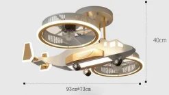 Willow u0026 Whim Beleuchtung-LED-Deckenventilatorlampe – Moderne futuristische Beleuchtung