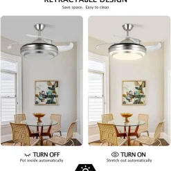 Comfort u0026 Style Beleuchtung-LED-Deckenventilatorlampe mit Fernbedienung – Moderne Beleuchtungsvorrichtung für das Zuhause