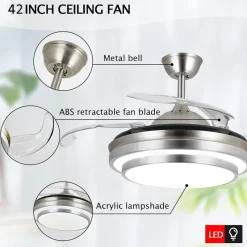 Comfort u0026 Style Beleuchtung-LED-Deckenventilatorlampe mit Fernbedienung – Moderne Beleuchtungsvorrichtung für das Zuhause