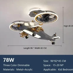 Ember u0026 Ivy Beleuchtung-LED-Helikopter-Ventilatorlampe – Sky Hero Design