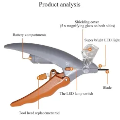 Decor Haustierzubehör-LED-Krallenschneider für Haustiere – Professionelles Pflegewerkzeug für Hunde und Katzen