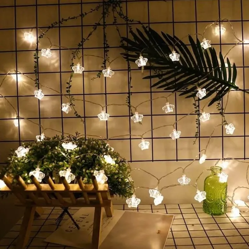 Bright Accents Beleuchtung-LED-Kronenlichterkette – Dekorative Lichterketten für Events und Feiertage