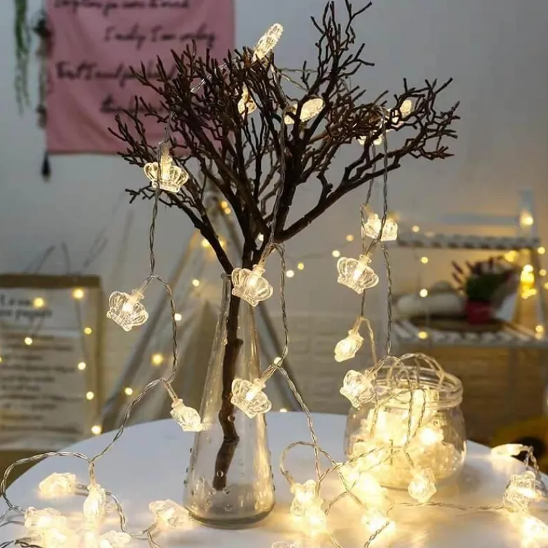 Bright Accents Beleuchtung-LED-Kronenlichterkette – Dekorative Lichterketten für Events und Feiertage