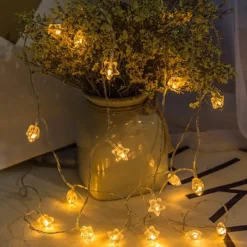 Bright Accents Beleuchtung-LED-Lichterkette mit Pentagramm – bezaubernde Lichterkette für Partys zur Heimdekoration