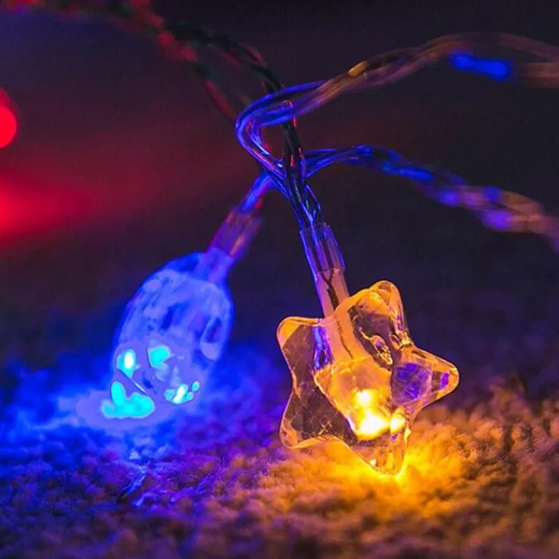 Bright Accents Beleuchtung-LED-Lichterkette mit Pentagramm – bezaubernde Lichterkette für Partys zur Heimdekoration