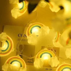 Bright Accents Beleuchtung-LED-Lichterketten in Regenbogenfarben – Bunte Party-Dekobeleuchtung