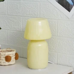 Bright Accents Beleuchtung-LED-Nachtlampe in Form eines geneigten Pilzes – dekoratives Akzentlicht