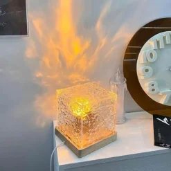 Glow u0026 Shade Beleuchtung-LED-Nachtlampe mit Wasserwellenmuster – beruhigendes Entspannungslicht