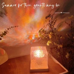 Glow u0026 Shade Beleuchtung-LED-Nachtlampe mit Wasserwellenmuster – beruhigendes Entspannungslicht