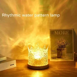 Glow u0026 Shade Beleuchtung-LED-Nachtlampe mit Wasserwellenmuster – beruhigendes Entspannungslicht