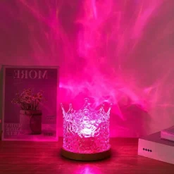 Glow u0026 Shade Beleuchtung-LED-Nachtlampe mit Wasserwellenmuster – beruhigendes Entspannungslicht