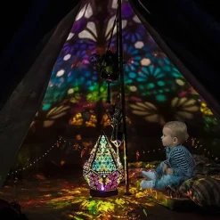 Comfort u0026 Style Outdoor & Garten|Beleuchtung-LED-Nachtlampenprojektor aus Holz – stimmungsvolle Beleuchtung