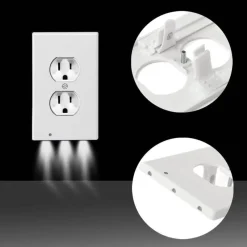 Comfort u0026 Style Gadgets Für Zuhause-LED-Nachtlicht-Steckdosenabdeckung - Wandplatte mit eingebauten Lichtern