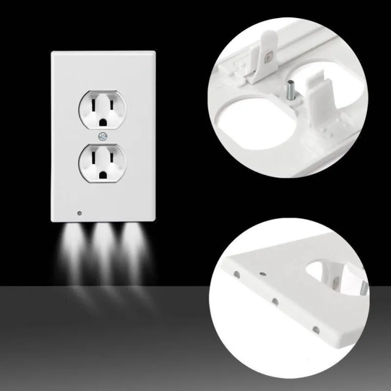 Comfort u0026 Style Gadgets Für Zuhause-LED-Nachtlicht-Steckdosenabdeckung - Wandplatte mit eingebauten Lichtern