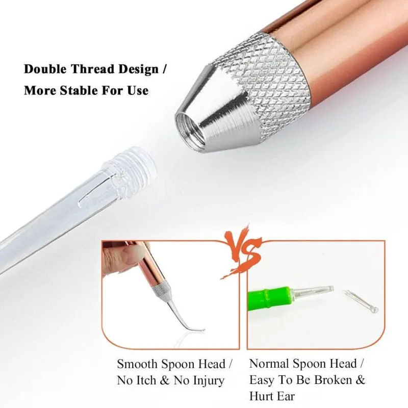 The Relaxation Nook Gesundheits-Gadgets|Gesundheits- Und Entspannungstools-LED-Ohrenschmalz-Entfernungswerkzeug – Ohrenreiniger mit Taschenlampe