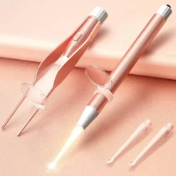 PureGlow Männerpflege|Frauenpflege-LED-Ohrreinigungspinzette – Bright View Ohrenpflege-Werkzeugset