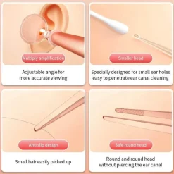 PureGlow Männerpflege|Frauenpflege-LED-Ohrreinigungspinzette – Bright View Ohrenpflege-Werkzeugset