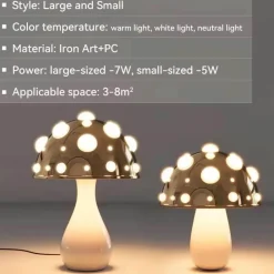 Illuminate Home Beleuchtung-LED-Pilz-Schreibtischlampe – Moderne Beleuchtung für das Homeoffice