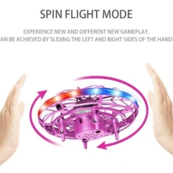 The Decor Haven Babyspielzeug-LED-Quadcopter-Drohne mit Gestenerkennung – tragbare Mini-Drohne