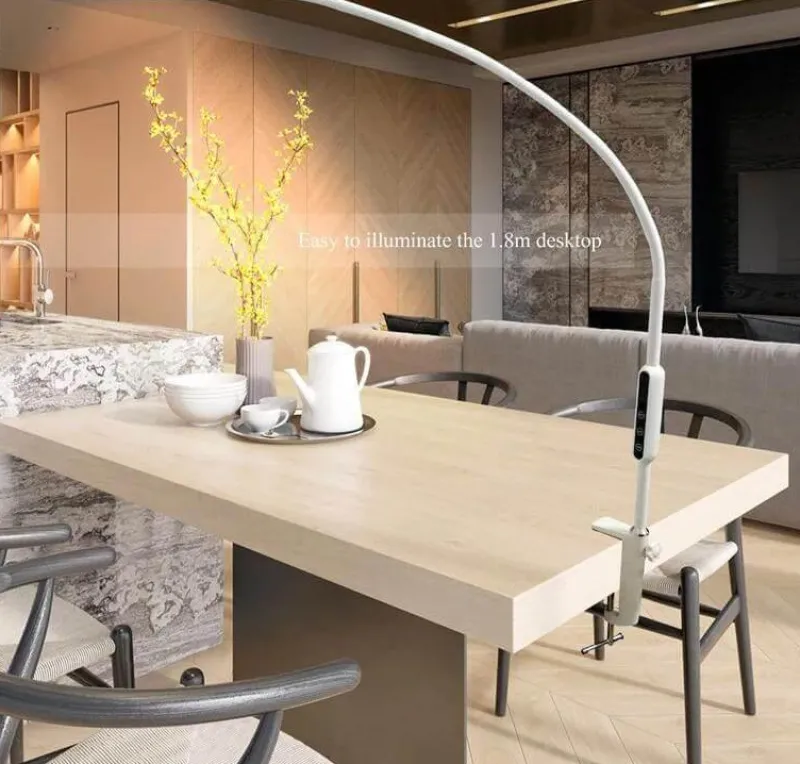 Cozy Living Möbel|Beleuchtung-LED-Schreibtischlampe mit Fernbedienung – Tischlampe mit Klemmleuchte