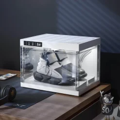 Damen Comfort u0026 Style Herrenschuhe|Damenschuhe-LED-Sneaker-Aufbewahrungsbox mit Fernbedienung – Eleganter Schuh-Organizer