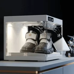 Damen Comfort u0026 Style Herrenschuhe|Damenschuhe-LED-Sneaker-Aufbewahrungsbox mit Fernbedienung – Eleganter Schuh-Organizer