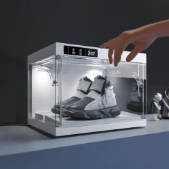 Damen Comfort u0026 Style Herrenschuhe|Damenschuhe-LED-Sneaker-Aufbewahrungsbox mit Fernbedienung – Eleganter Schuh-Organizer