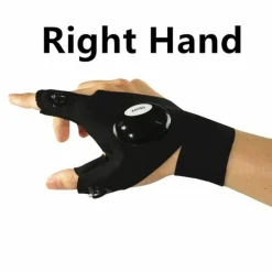 Roam Ready Outdoor-Gadgets|Heimwerkzeuge-LED-Taschenlampenhandschuhe – beleuchtete fingerlose Handschuhe zum Freihändigen Arbeiten