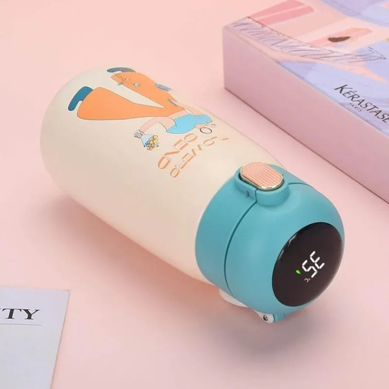 The Decor Haven Camping-Werkzeuge|Camping Im Freien-LED-Wasserflasche – Funky Thermosflasche mit Temperaturanzeige