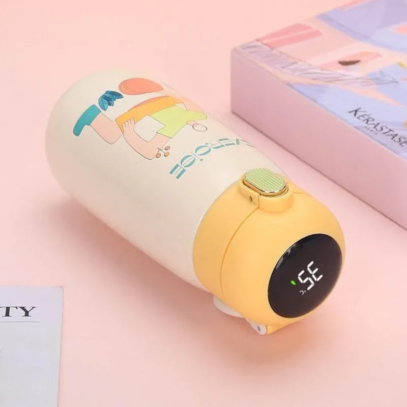 The Decor Haven Camping-Werkzeuge|Camping Im Freien-LED-Wasserflasche – Funky Thermosflasche mit Temperaturanzeige