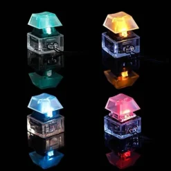 The Decor Haven Babyspielzeug-LED-Zappel-Schlüsselanhänger – leuchtendes Tastaturschalter-Spielzeug