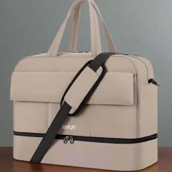 BagAura Taschen & Geldbörsen-Leichte Reisetasche – Reisetasche mit großem Fassungsvermögen und abnehmbarem Riemen