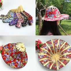 Wilderness Haven Outdoor-Artikel|Camping Im Freien-Leichte Sommermütze aus Bambus – süßer faltbarer Sonnenhut