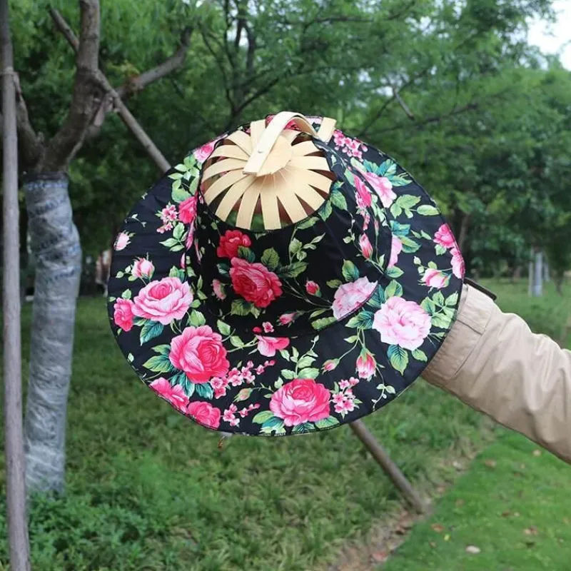 Wilderness Haven Outdoor-Artikel|Camping Im Freien-Leichte Sommermütze aus Bambus – süßer faltbarer Sonnenhut