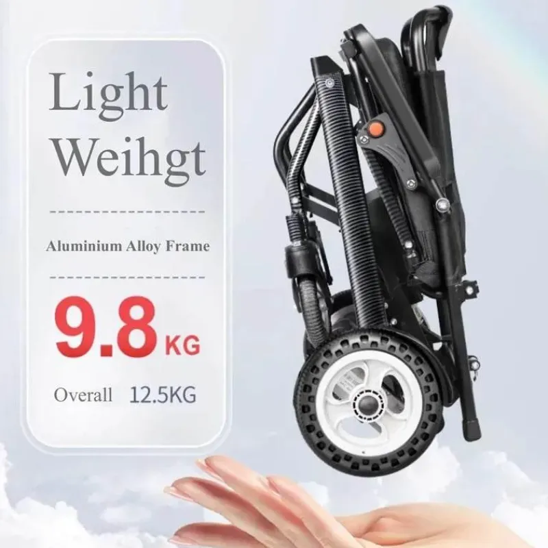 Tranquil Touch Mobilitäts- Und Support-Tools|Gesundheits-Gadgets-Leichter faltbarer Elektrorollstuhl für Senioren – Kompakte Mobilitätshilfe