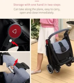 Kinder The Decor Haven Kinderwagen & Zubehör-Leichter, faltbarer Kinderwagen – kompakter Reisekinderwagen