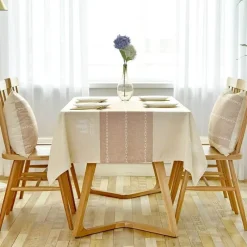 Fine Table Threads Küche & Esszimmer-Leichter Leinenstoff – stilvolles, atmungsaktives Design