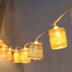 The Light Loft Beleuchtung-Leinenlaternen-Lichterketten – dekorative Lichterkette für den Außenbereich