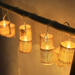 The Light Loft Beleuchtung-Leinenlaternen-Lichterketten – dekorative Lichterkette für den Außenbereich