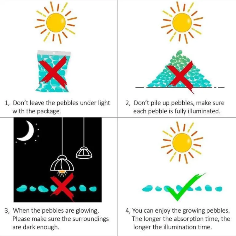 Adventure Basecamp Camping Im Freien|Outdoor-Artikel-Leuchtende Gartenwegsteine – Leuchtende Landschaftsdekoration