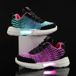 Damen Wilderness Haven Herrenschuhe|Damenschuhe-Leuchtende Glasfaser-Sneaker – bequeme wiederaufladbare Schuhe