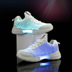 Damen Wilderness Haven Herrenschuhe|Damenschuhe-Leuchtende Glasfaser-Sneaker – bequeme wiederaufladbare Schuhe