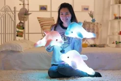 Kinder The Decor Haven Kinderwagen & Zubehör-Leuchtender Plüschdelfin – Kreatives Stofftierspielzeug