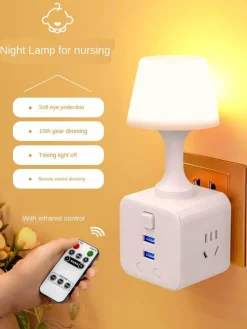 The Gilded Nest Gadgets Für Zuhause|Beleuchtung-Leuchtendes Nachtlicht mit Fernbedienung – im Dunkeln leuchtende Schlafzimmerlampe