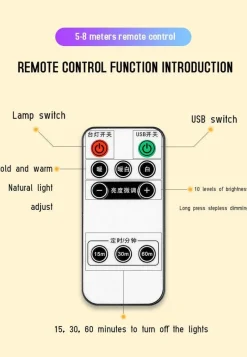 The Gilded Nest Gadgets Für Zuhause|Beleuchtung-Leuchtendes Nachtlicht mit Fernbedienung – im Dunkeln leuchtende Schlafzimmerlampe