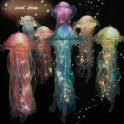 Glow u0026 Shade Beleuchtung-Leuchtendes Quallen-Nachtlicht – DIY-Dekor-Akzent