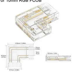 Comfort u0026 Style Gadgets Für Zuhause|Heimwerkzeuge-L-förmiger LED-Streifenverbinder - Transparenter Lichtstreifenverbinder